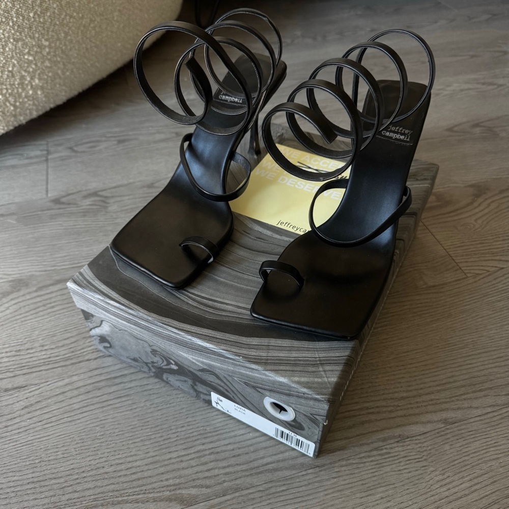 Jeffrey Campbell Luzia Black Heeled Sandals